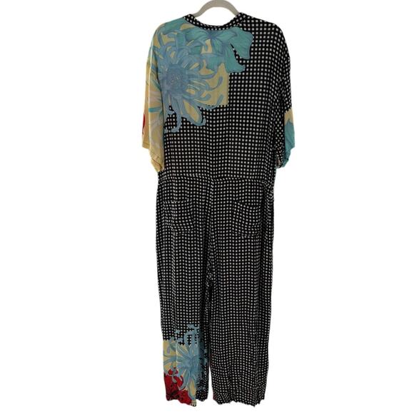The Kit Gingham Camellia Floral Issa Tie Waist Jumpsuit - Picture 8 of 12